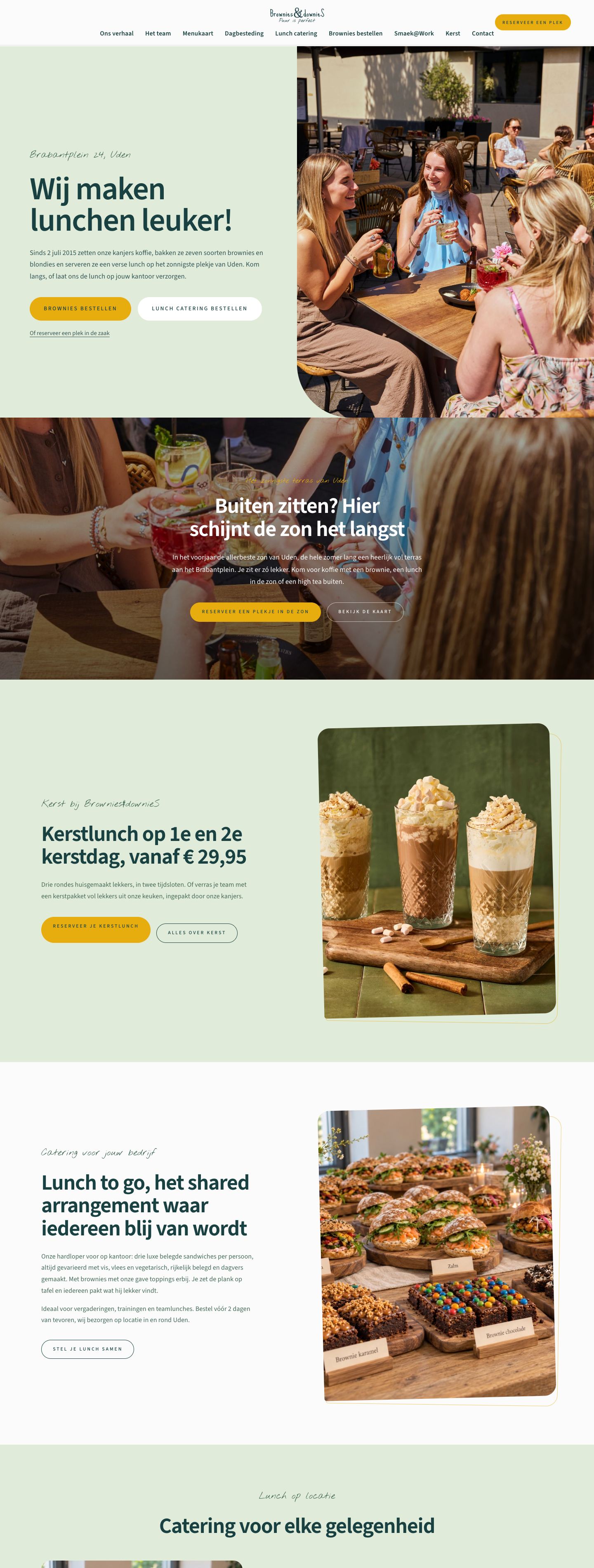 De homepage van Brownies&downieS Uden